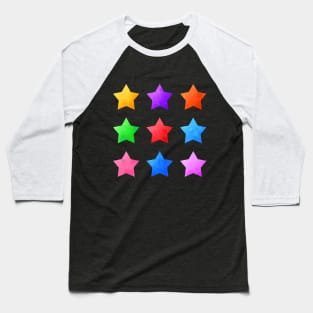 Colorful Watercolor Stars Pack Baseball T-Shirt